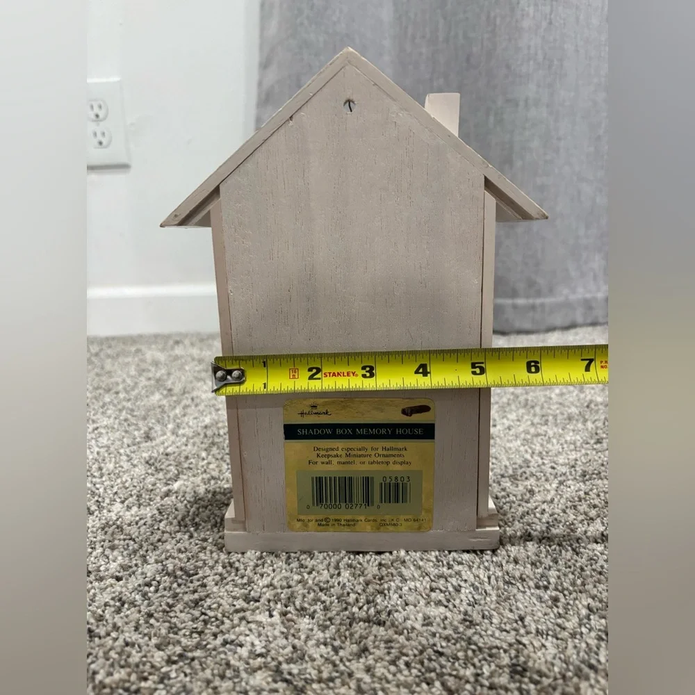Vintage Hallmark Shadow Box Memory House Mini Ornament Display Keepsake